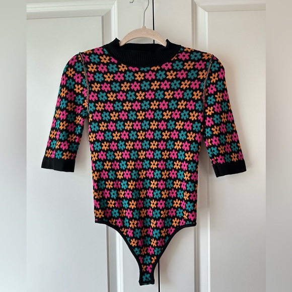 Free People Winter Warmer Floral Bodysuit (Size XS) - Picture 3 of 9